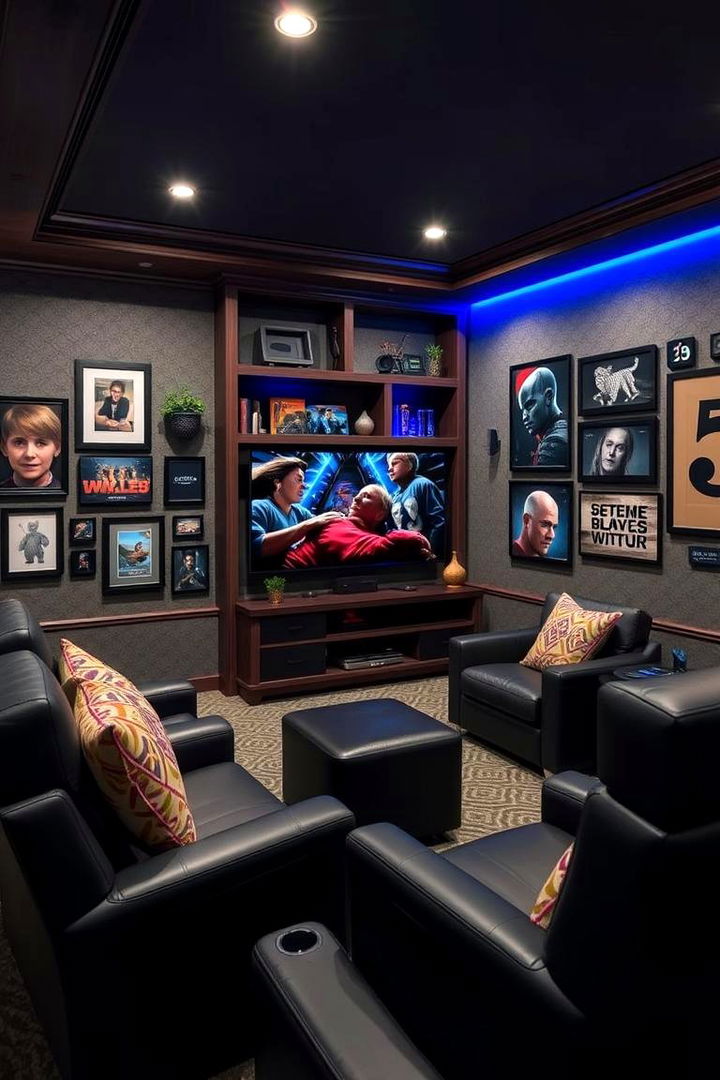 Personalized Media Corners - 22 Basement Home Theater Ideas