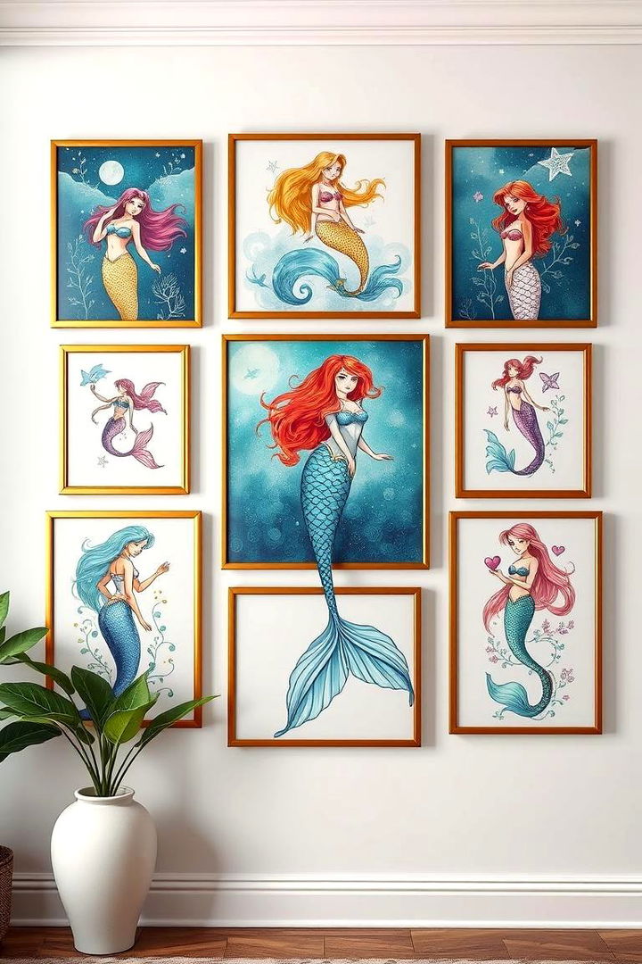 Personalized Mermaid Artwork - 22 Mermaid Bedroom Ideas