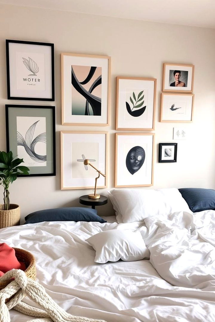 Personalized Minimalism with Artistic Touches - 22 Minimalist Dorm Room Ideas