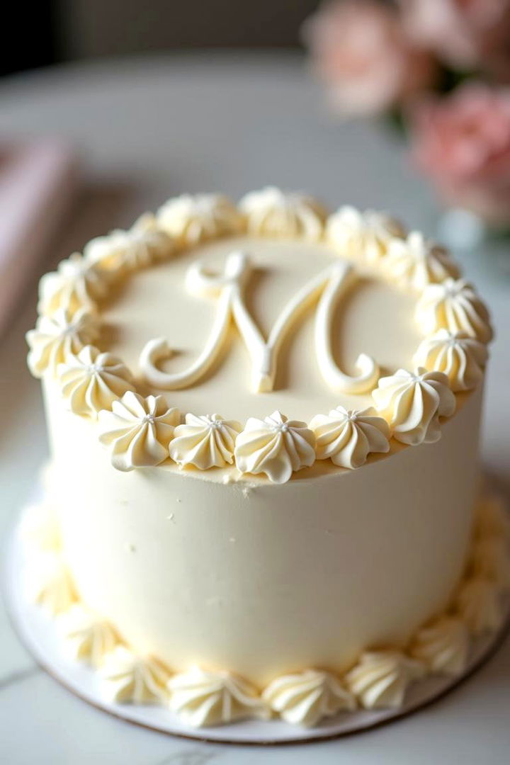 Personalized Monogram Cake - 22 Small Wedding Cake Ideas