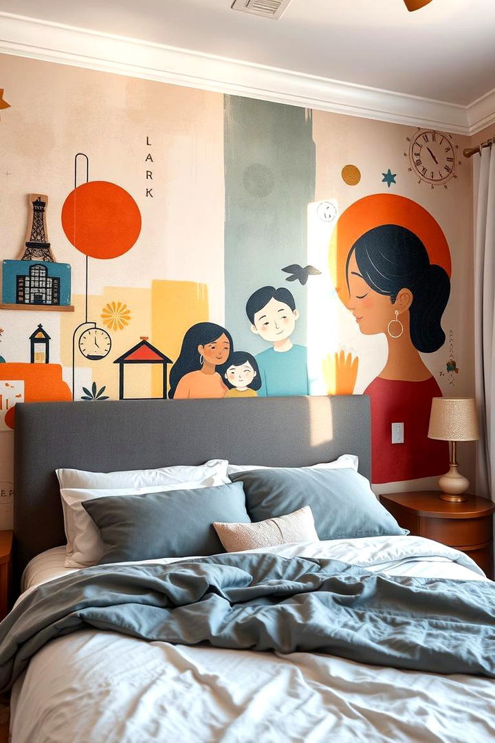Personalized Mural Portraits for Memorable Spaces - 22 Bedroom Wall Painting Ideas