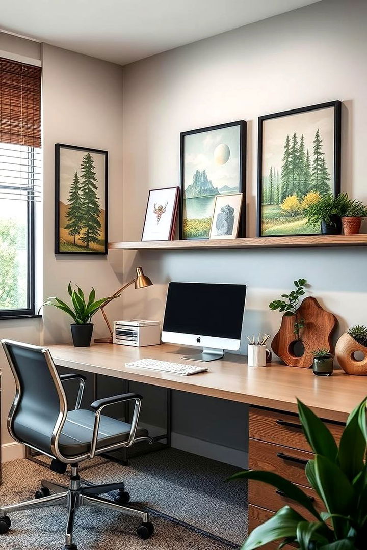 Personalized Nature Inspired Decor - 22 Rustic Home Office Ideas