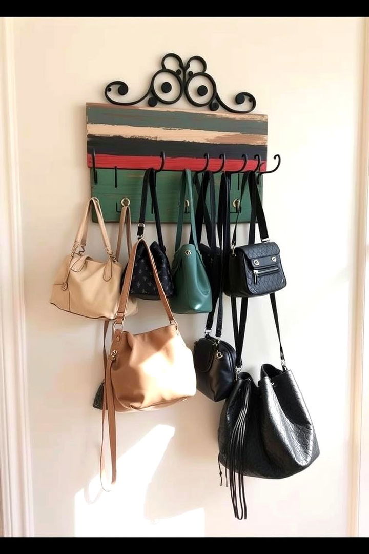 Personalized Purse Rack - 22 Purse Storage Ideas