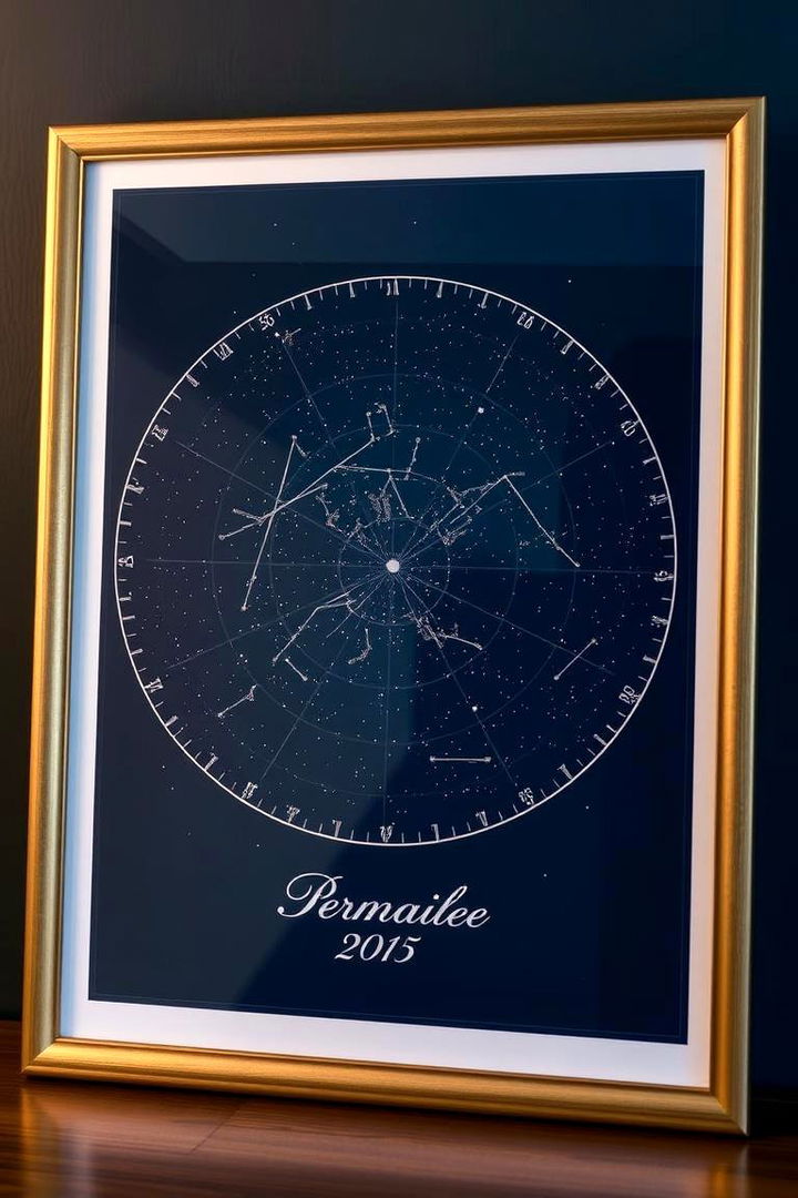 Personalized Star Map - 22 First Wedding Anniversary Gift Ideas