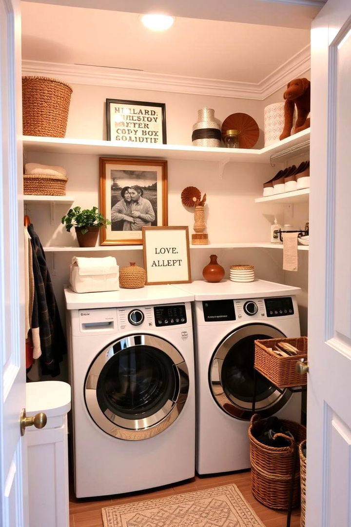 Personalized Touches with Decorative Accents - 22 Laundry Closet Ideas