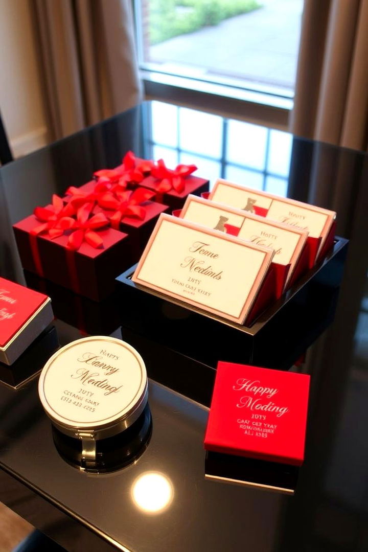 Personalized Wedding Favors - 22 Red and Black Wedding Ideas