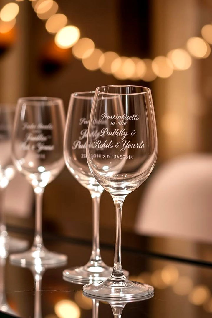 Personalized Wine Glasses or Champagne Flutes - 22 Wedding Gift Ideas for Bride