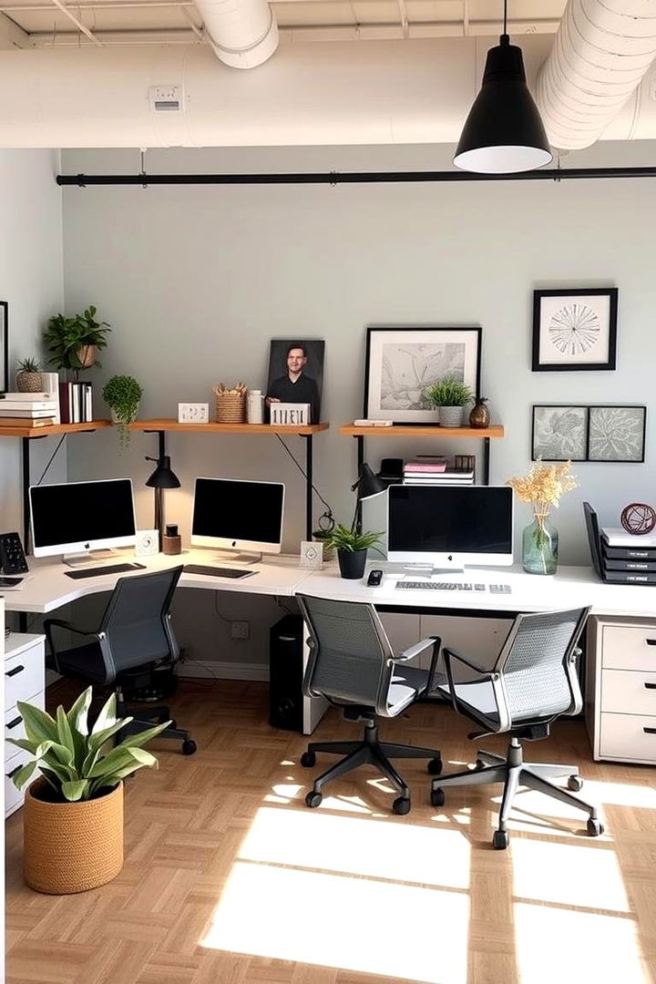 Personalized Workflow Areas - 22 Home Office for Couples Ideas and Designs
