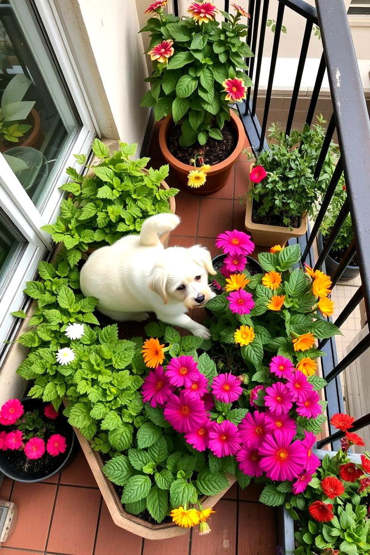 Pet Friendly Flower Bed - 22 Dog Balcony Ideas