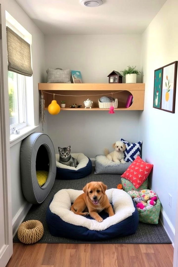 Pet Friendly Play Corner - 22 Living Room Nook Ideas