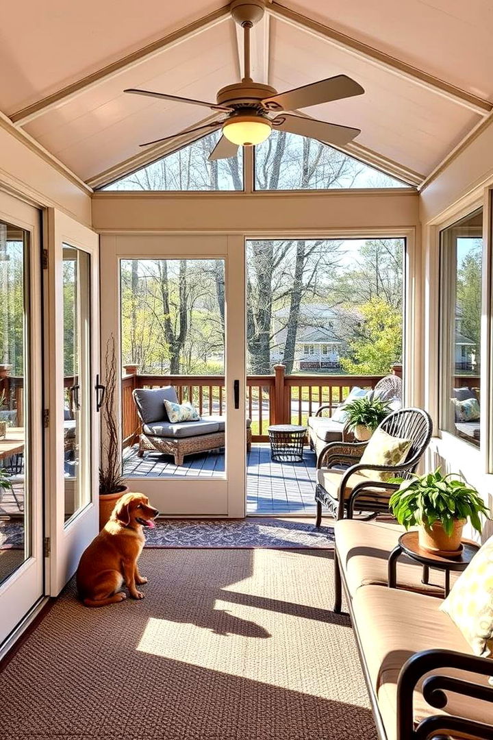 Pet Lovers Paradise - 22 Sunroom and Deck Combo Ideas