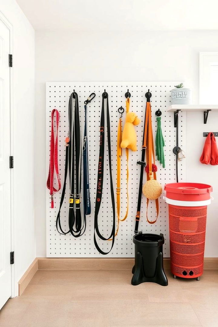 Pet Supplies Organizer Pegboard - 22 Pegboard Ideas