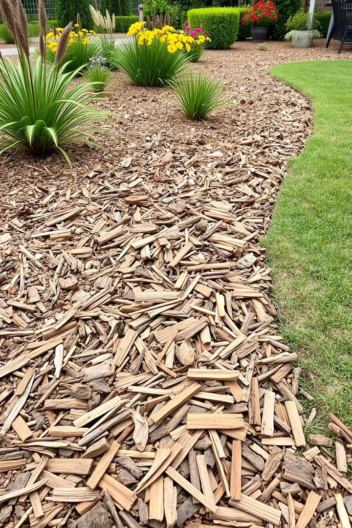 Pine Bark and Mulch Combinations - 22 Recycled Garden Edging Ideas