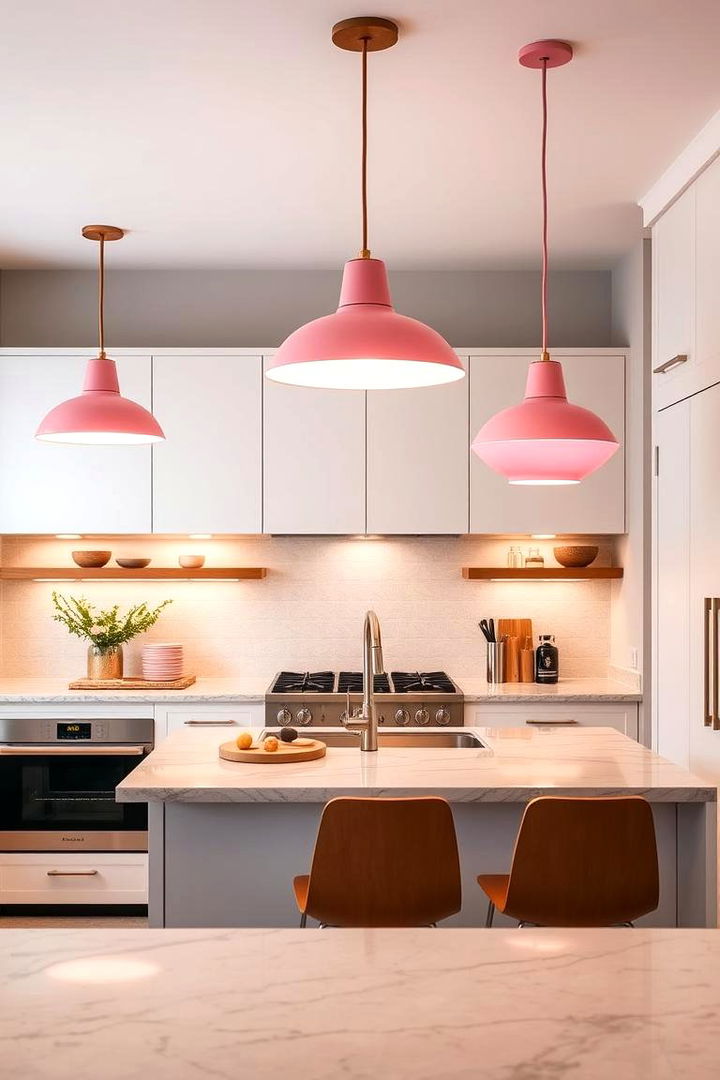 Pink Lighting Fixtures - 22 Pink Kitchen Ideas