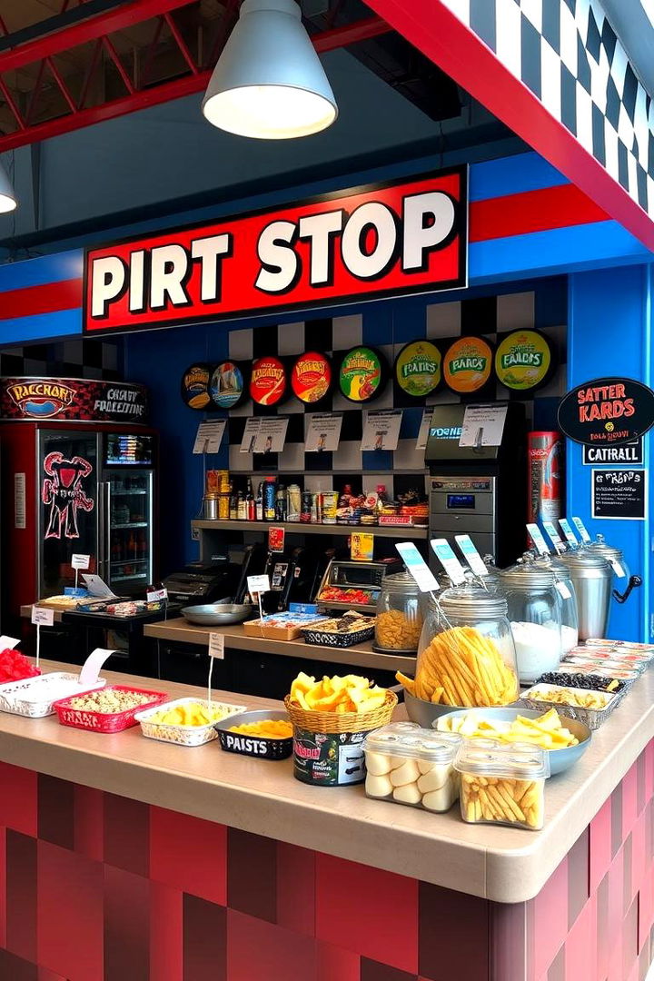 Pit Stop Snack Bar - 22 Hot Wheels Birthday Party Ideas