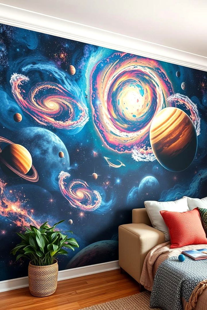 Planet Wall Murals - 22 Space-themed Room Ideas