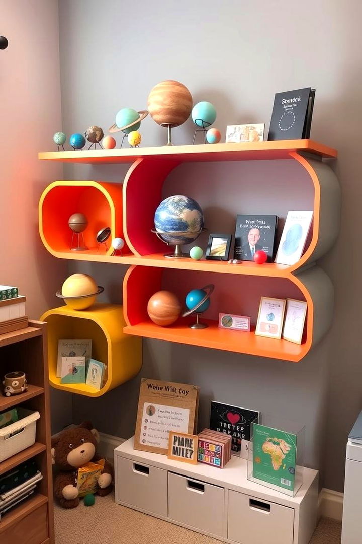 Planetary Shelves and Storage Ideas - 22 Space-themed Nursery Ideas