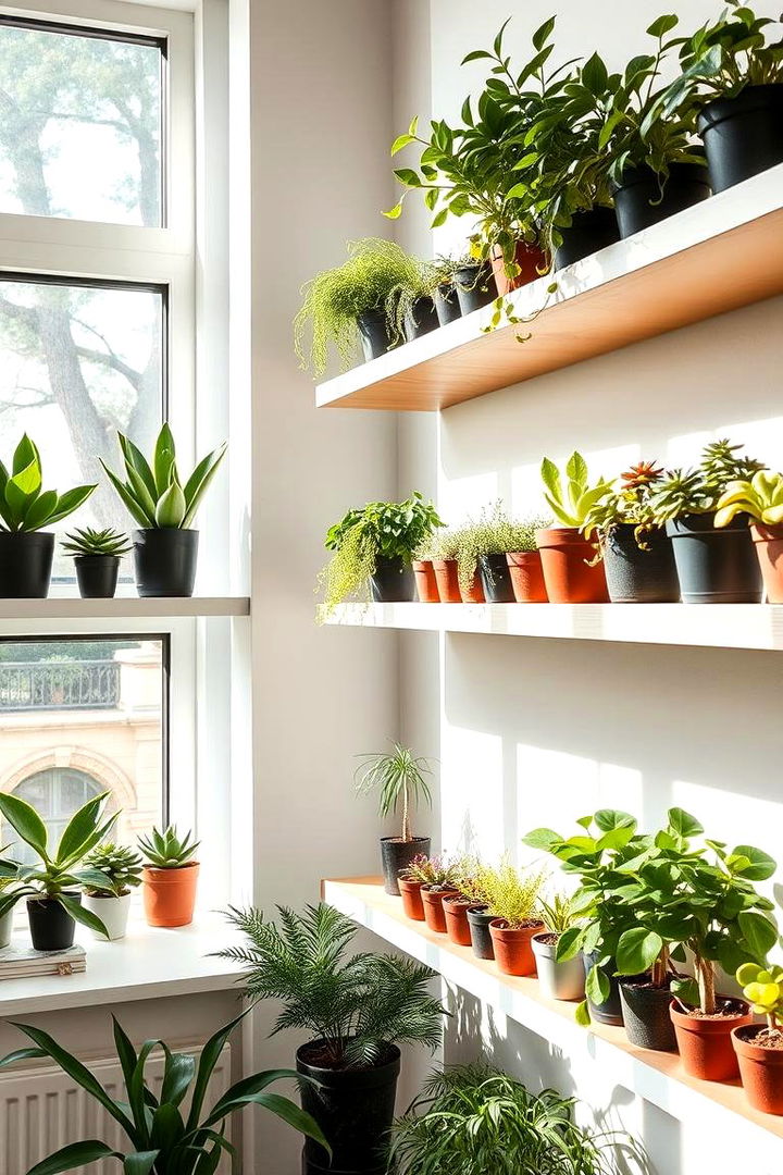 Plant Display Floating Shelves - 22 Floating Shelves Ideas