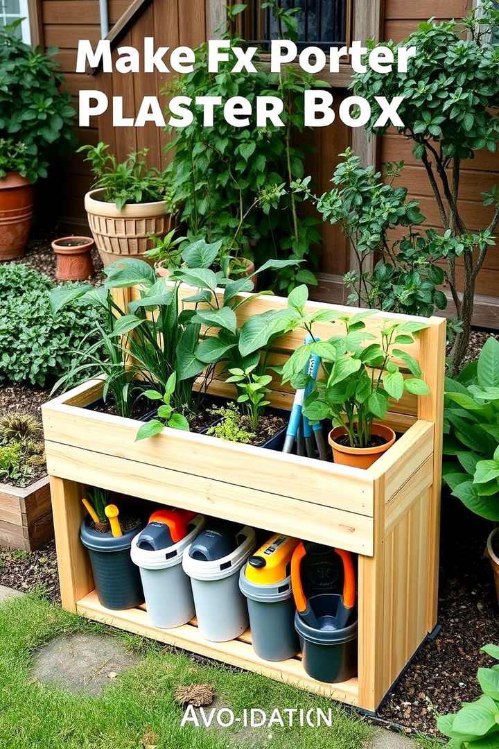 Planter Box and Storage Combo - 22 Outdoor Storage Ideas