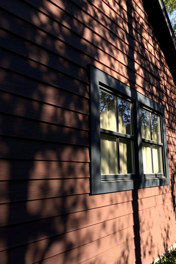 Play of Light and Shadow - 22 Dark Brown House With Black Trim