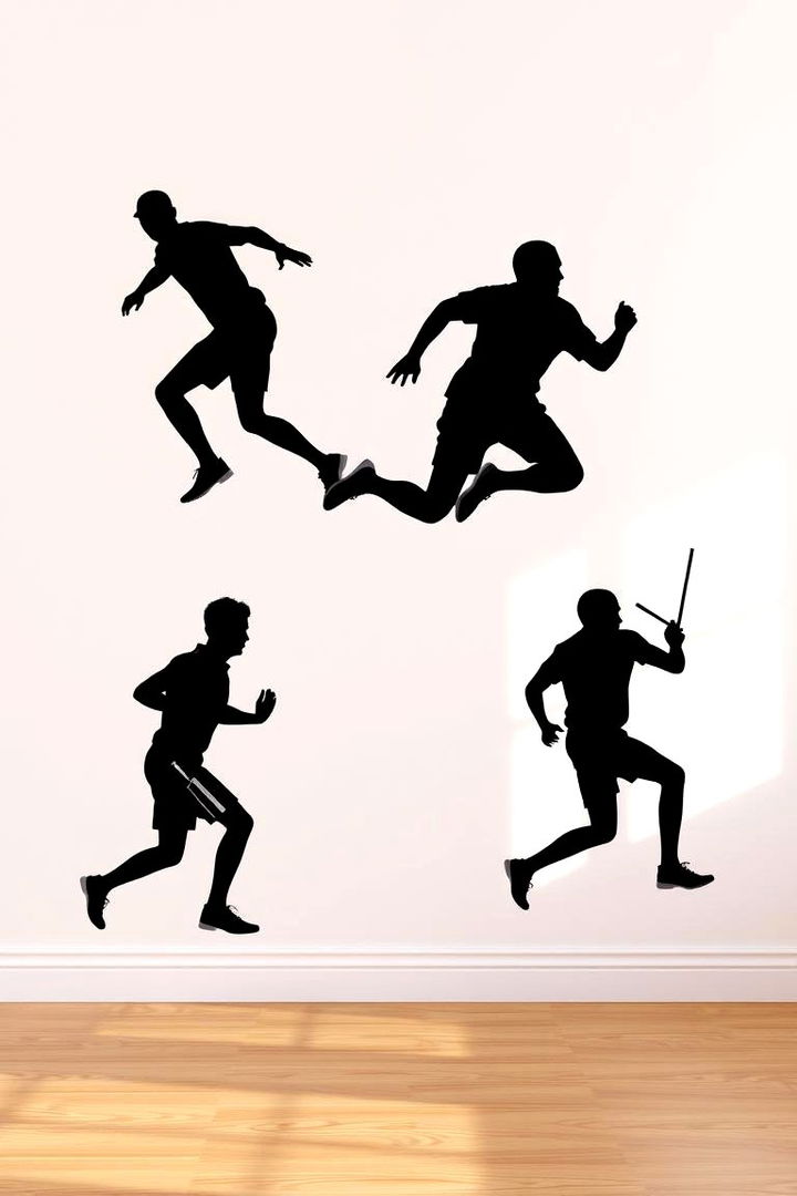 Player Silhouette Wall Decals - 22 Soccer Themed Bedroom Ideas