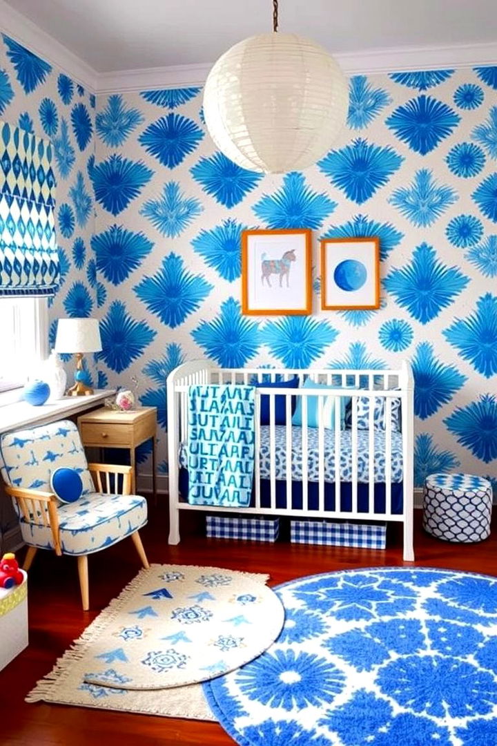 Playful Blue Patterns - 22 Blue Nursery Ideas