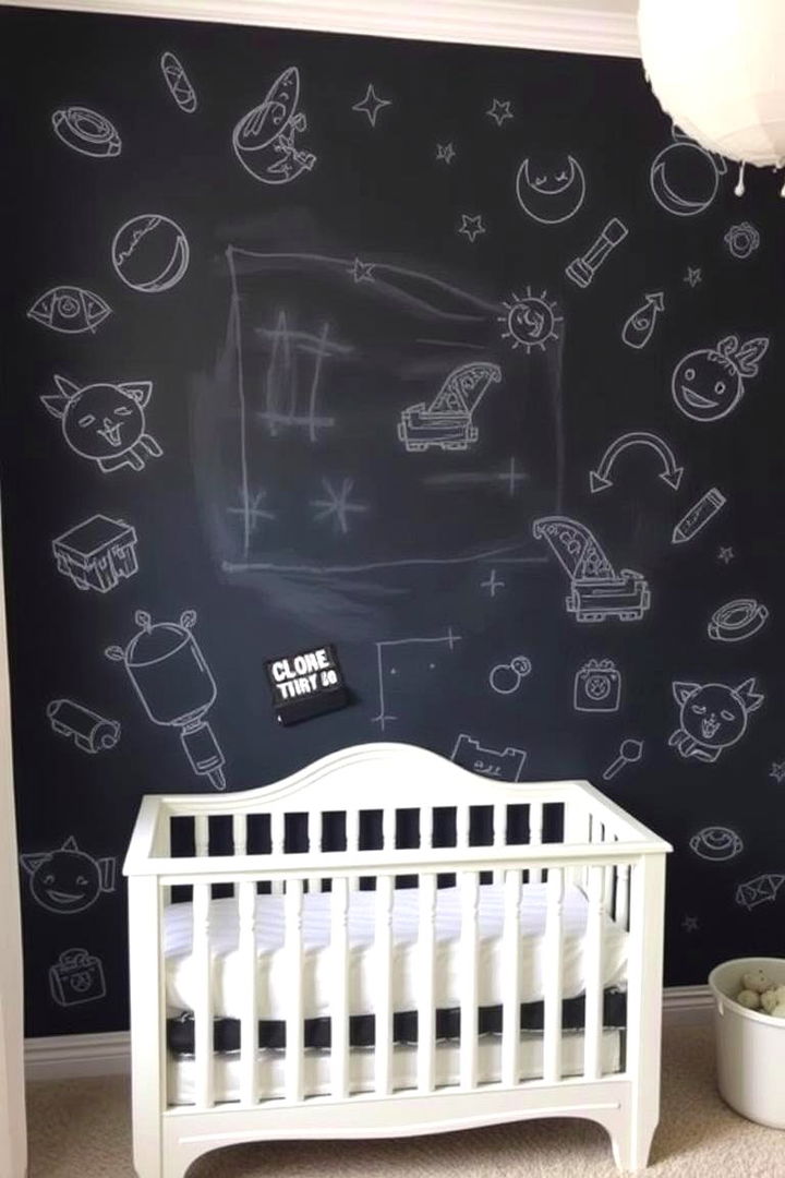 Playful Chalkboard Creations - 22 Nursery Accent Wall Ideas