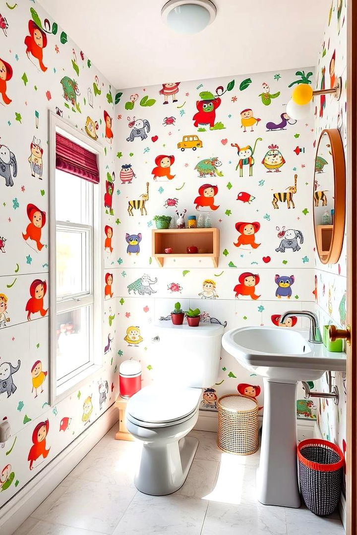 Playful Childrens Designs - 22 Bathroom Wallpaper Ideas