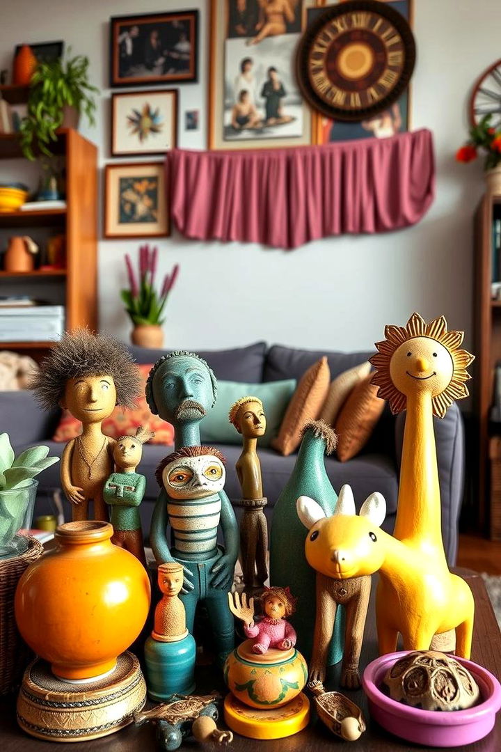 Playful Eclectic Accessories - 22 Colorful Boho Living Room Ideas