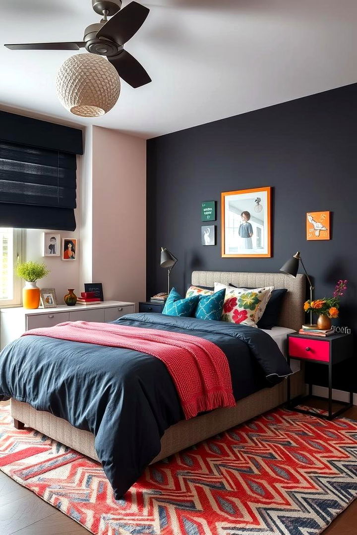 Playful Modern Charcoal - 22 Charcoal Bedroom Ideas