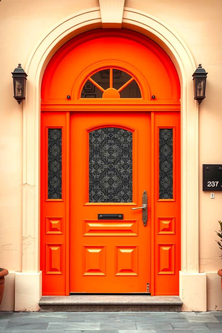 Playful Orange Invigoration - 22 Front Door Color Ideas