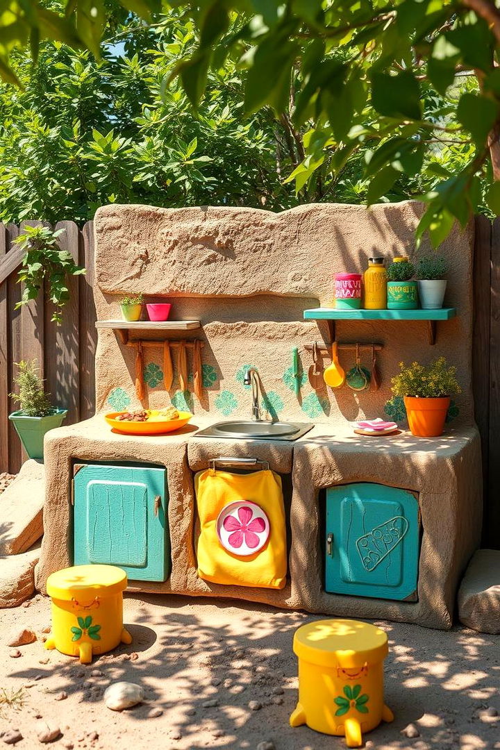 Playful Outdoor Mud Kitchen Retreat - 22 Mud Kitchen Ideas