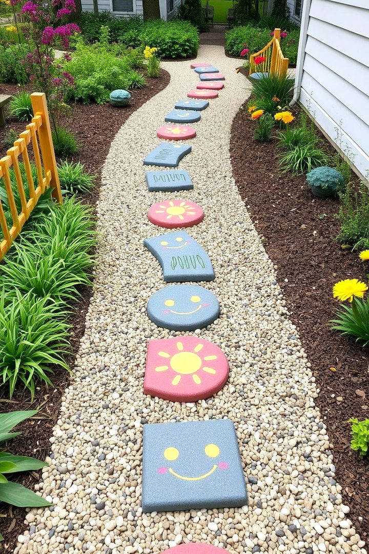 Playful Path for Kids - 22 Pea Gravel Walkway Ideas