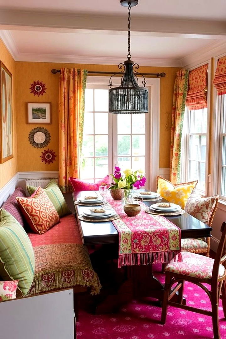 Playful Patterns and Textiles - 22 Colorful Dining Room Ideas