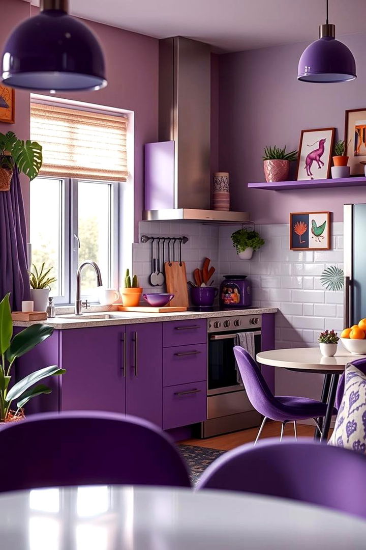 Playful Purple Elements - 22 Colorful Kitchen Ideas