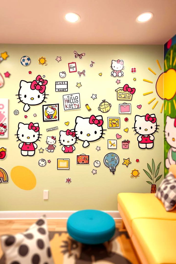 Playful Wall Decor Inspirations - 22 Hello Kitty Bedroom Ideas