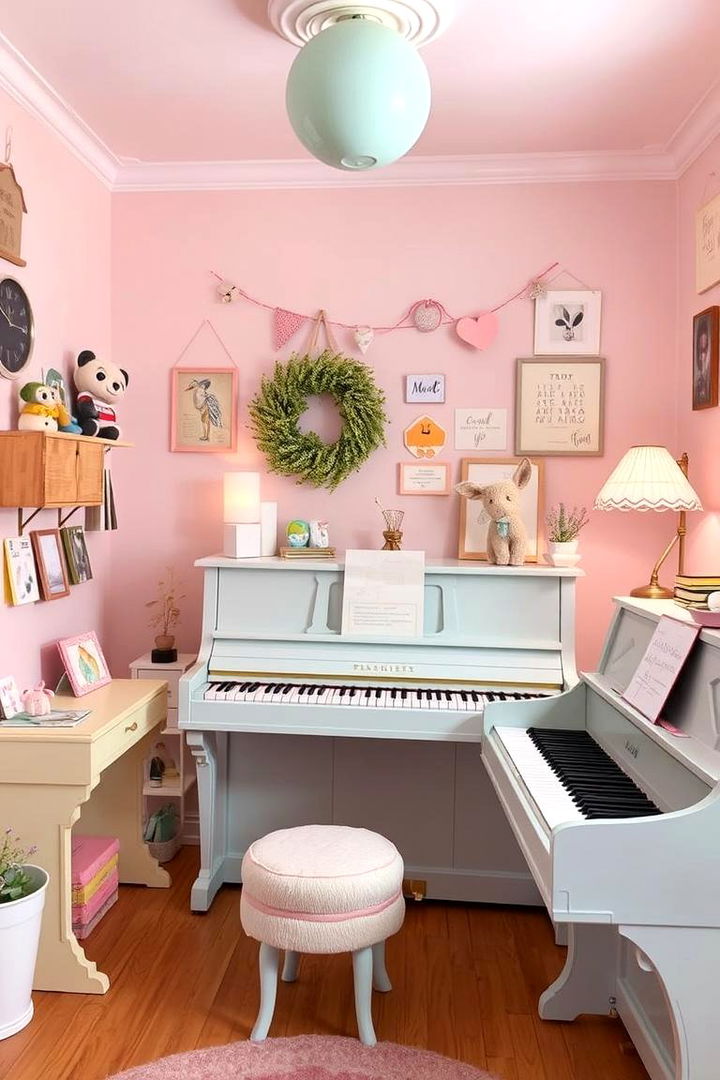 Playful Whimsy Piano Room - 22 Piano Room Ideas