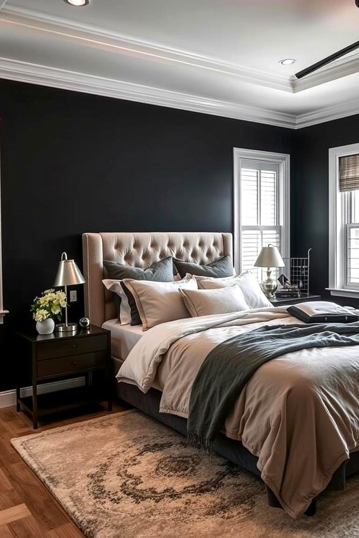 Plush Comfort Combinations - 22 Black and Silver Bedroom Ideas