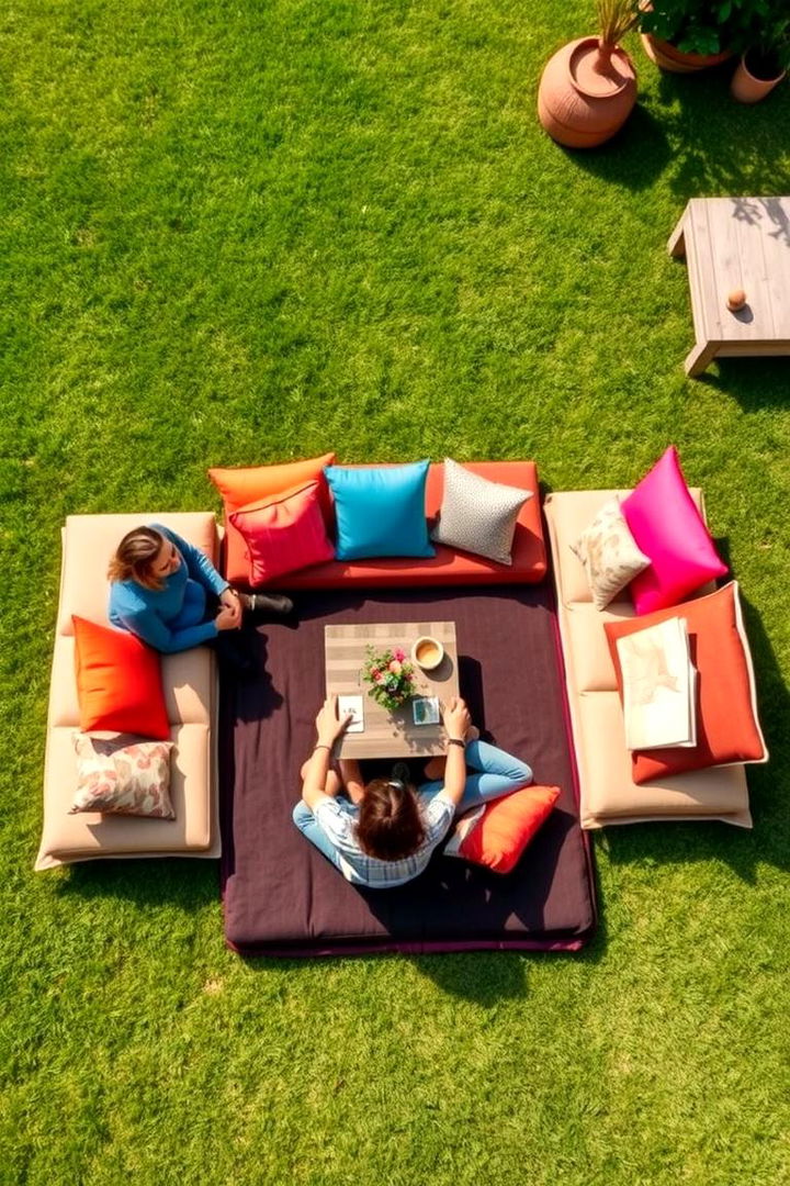 Plush Cushioned Floor Seating - 22 Garden Seating Ideas