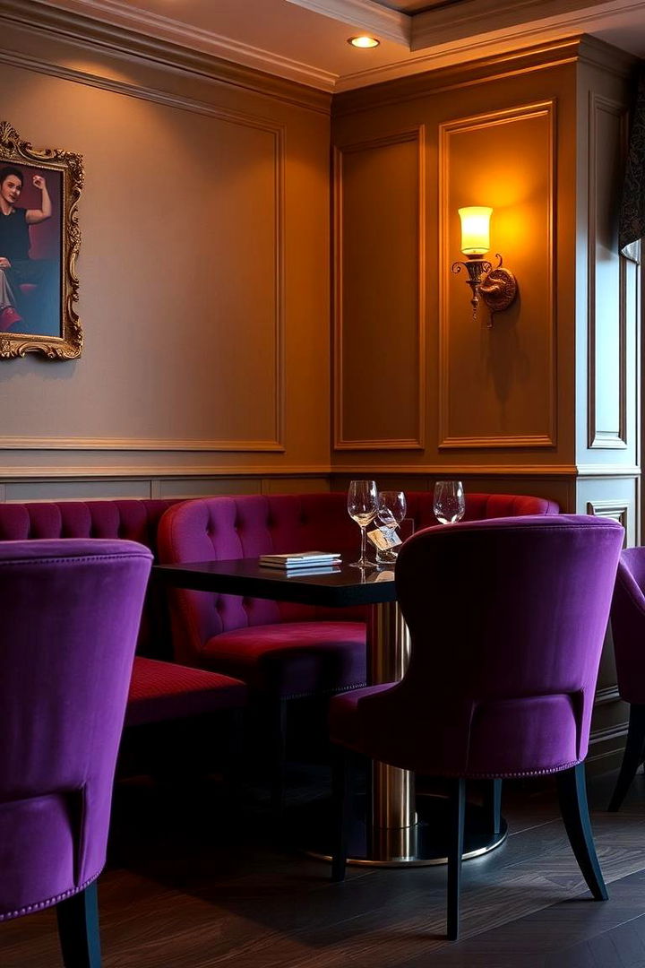 Plush Purple Upholstery - 22 Purple Dining Room Ideas