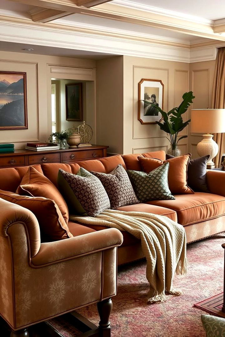 Plush Sofa Centerpiece - 22 Preppy Living Room Ideas