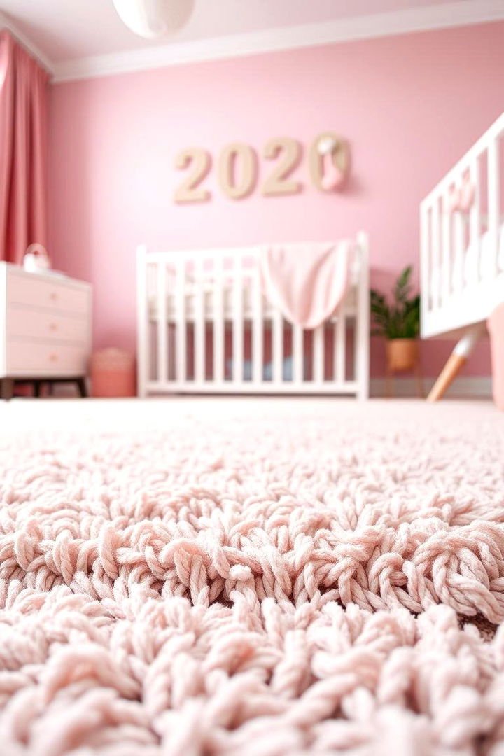 Plush Soft Carpets - 22 Pink Nursery Ideas