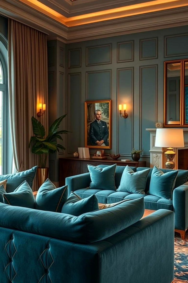 Plush Teal Comfort - 22 Teal Living Room Ideas