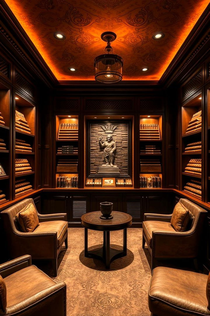 Plush Tobacco Escape - 22 Cigar Room Ideas