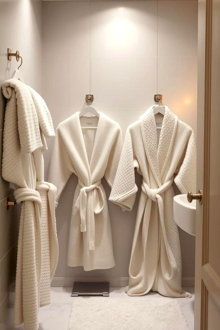 Plush Towels and Robes for Luxurious Feel - 22 Spa Like Bathroom Ideas