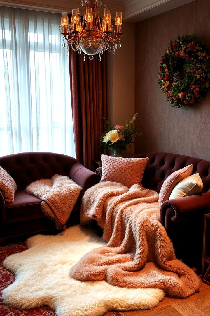 Plush Upholstery and Soft Textures - 22 Glam Living Room Ideas