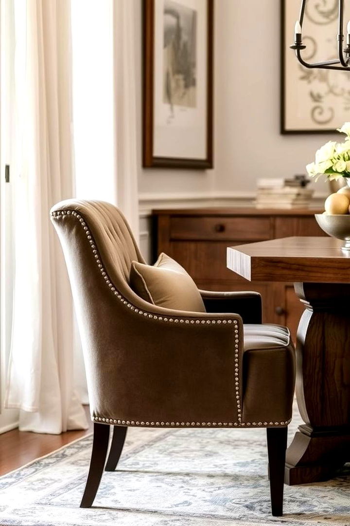 Plush Upholstery - 22 French Country Dining Room Ideas