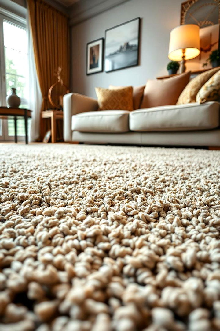 Plush and Cozy Textured Carpets - 22 Living Room Carpet Ideas