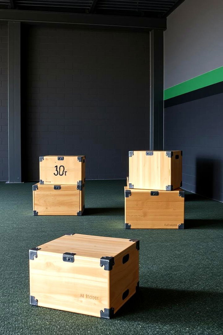 Plyometric Box Training Area - 22 Outdoor Gym Ideas