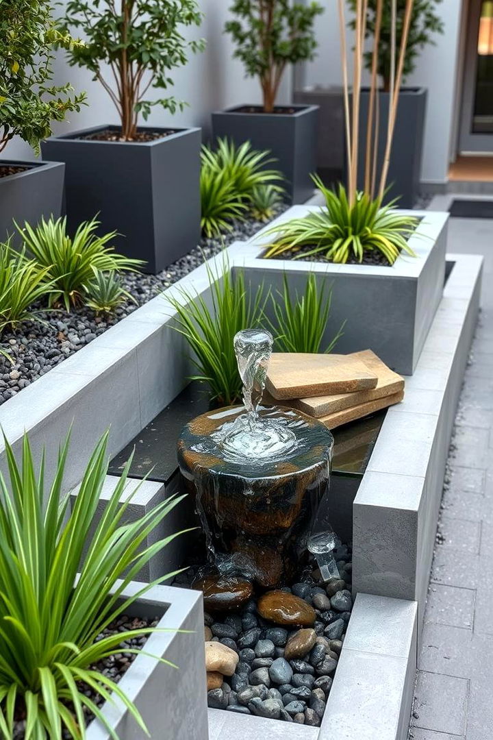 Pocket Water Feature - 22 Modern Small Garden Ideas